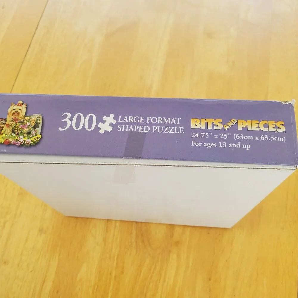 Bits And Pieces Puzzle A Yard Full Of Yorkies 300 Pc Complete Large Format